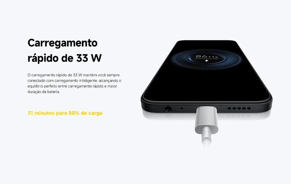 POCO C85 4G 128/6GB Android 15 NFC Tela 6.9" 120Hz Versão Global Bateria 6000mAh Carga Rápida